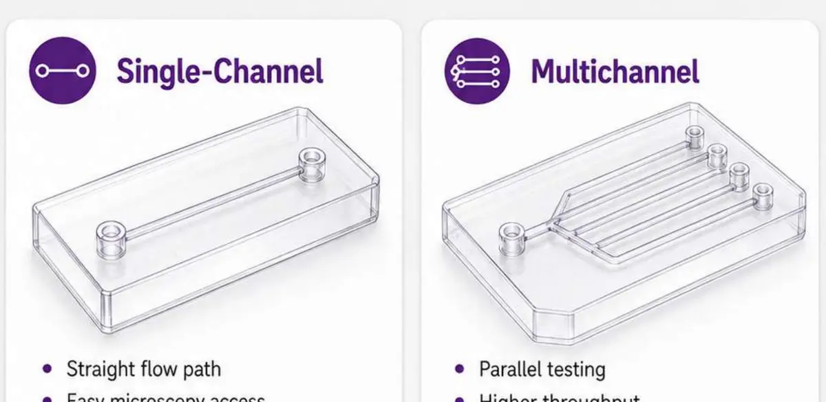 Single and multichannel chip designs cropped from the Acrofluidic catalogue